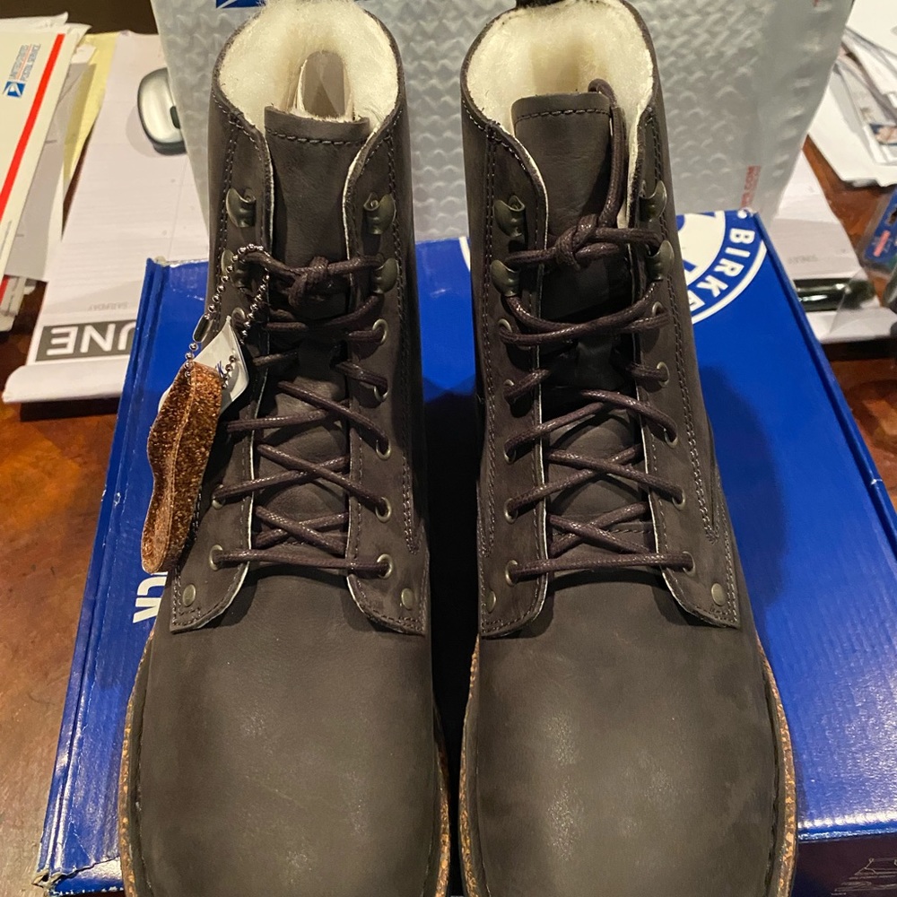 Birkenstock Bryson fur graphite 8n new - Picture 5 of 5